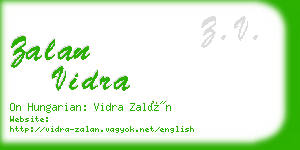 zalan vidra business card